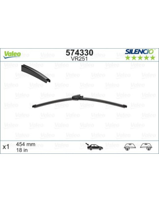 SPAZZOLA TERGI SILENCIO FLAT BLADE POST DX/SX SINGOLA 454mm CODICE BREVE: VR251