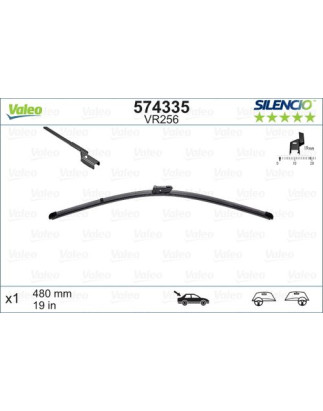 SPAZZOLA TERGI SILENCIO FLAT BLADE POST DX/SX SINGOLA 480mm CODICE BREVE: VR256