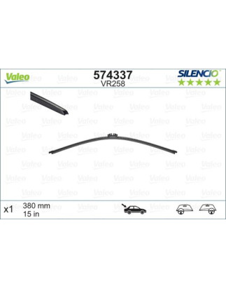 SPAZZOLA TERGI SILENCIO FLAT BLADE POST DX/SX SINGOLA 380mm CODICE BREVE: VR258