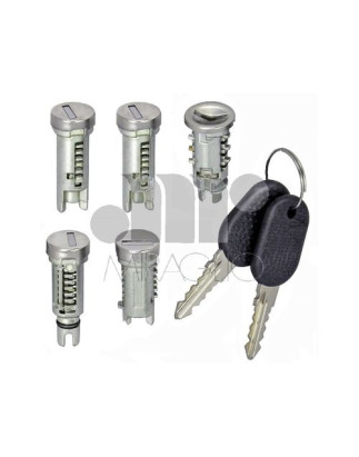 IMPARIGLIO 5 ANT/POST DX/SX 1 AVVIAMENTO(A) , 2 PORTE(B), 1 CHIUSURA POST(COFANO)(C) , 1 TAPPO BENZINA(D) FIAT 500 F / L / R 19