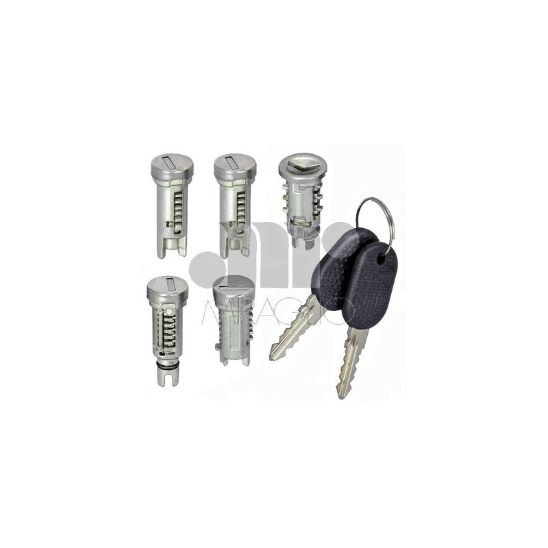 IMPARIGLIO 5 ANT/POST DX/SX 1 AVVIAMENTO(A) , 2 PORTE(B), 1 CHIUSURA POST(COFANO)(C) , 1 TAPPO BENZINA(D) FIAT 500 F / L / R 19