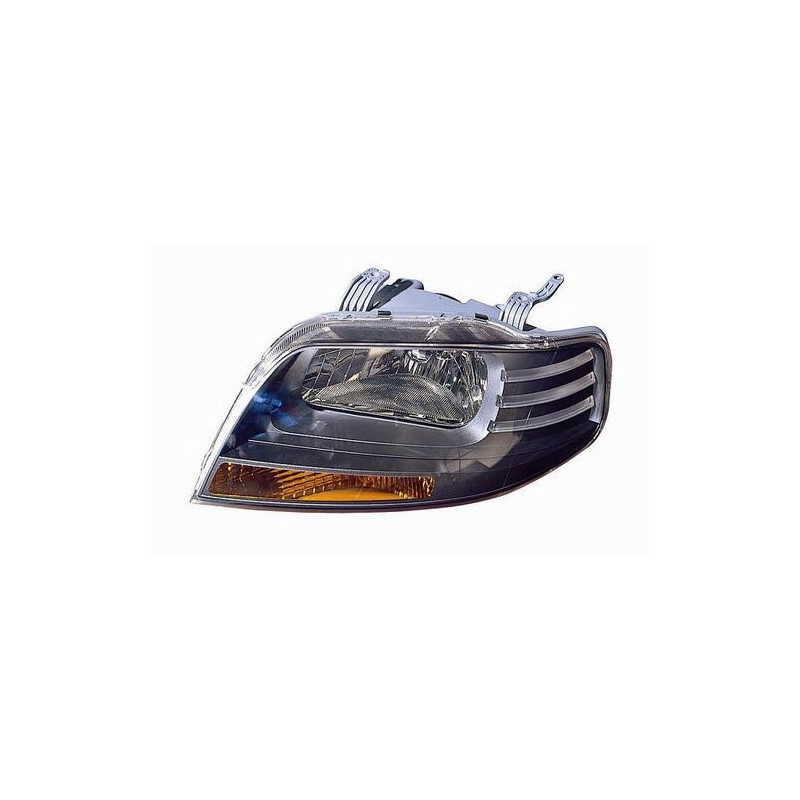 FARO FANALE PROIETTORE DX 3/5 H4 NERA ELETTRICA CHEVROLET AVEO SDN-H/B-L/B (T200) 2005 2008 OEM 96802654