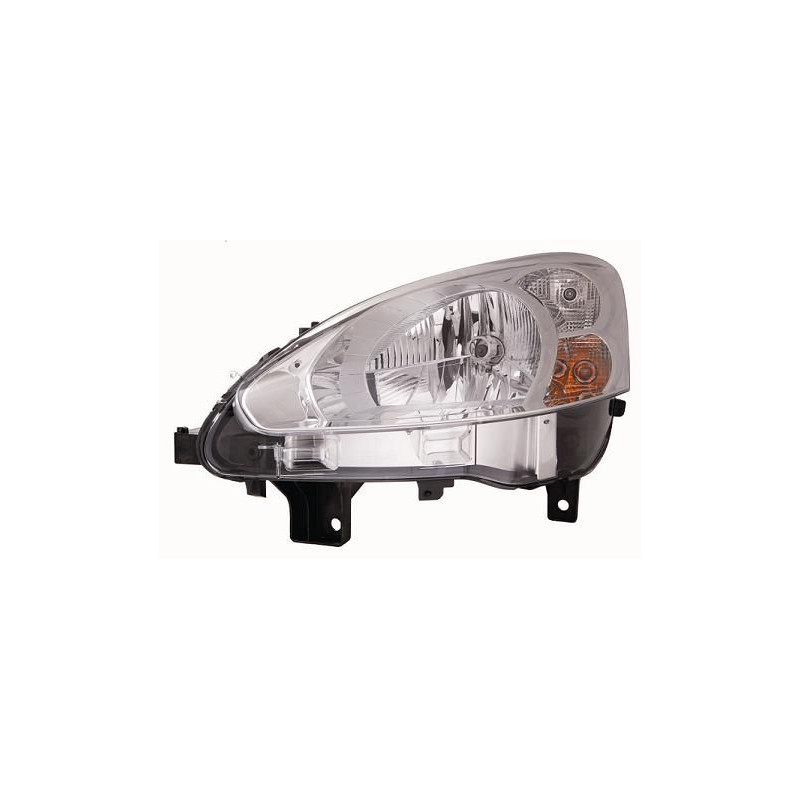FARO FANALE PROIETTORE SX H4 CROMATA PEUGEOT PARTNER (5/G) 2008 2015 OEM 9677202480