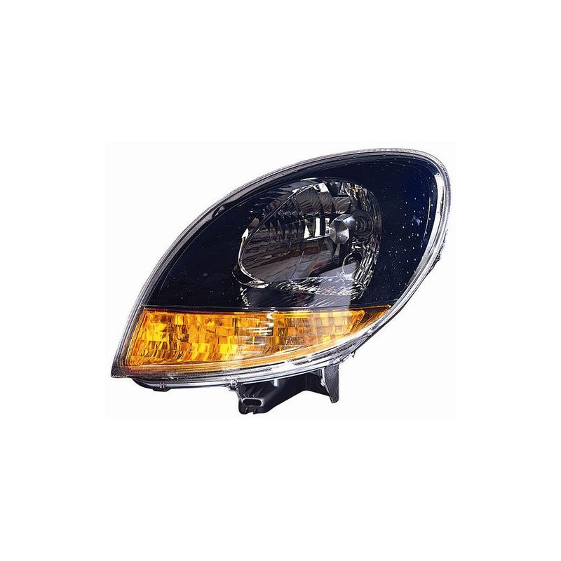 FARO FANALE PROIETTORE SX H4 NERA ARANCIO ELETTRICA RENAULT KANGOO (KC0/KC1) 2003 2008 OEM 7701062426