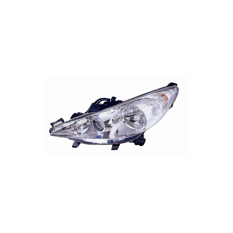 FARO FANALE PROIETTORE SX 2H7,H1 CROMATA PEUGEOT 207 (WD/WA/WC) 2006 2014 OEM 620896