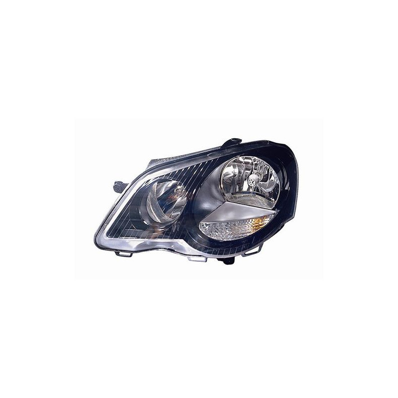 FARO FANALE PROIETTORE SX H7,H1 NERA VOLKSWAGEN POLO (9N3) 2005 2009 OEM 6Q1941007AP