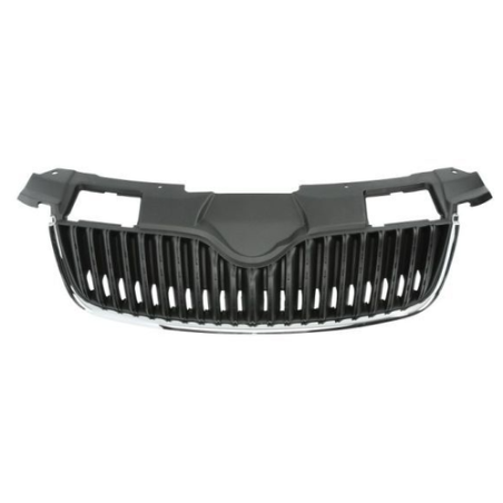 GRIGLIA PARAURTI ANT NERA CROMATA SKODA FABIA (542/545) 2010 2014 OEM 5J0853668C9B9