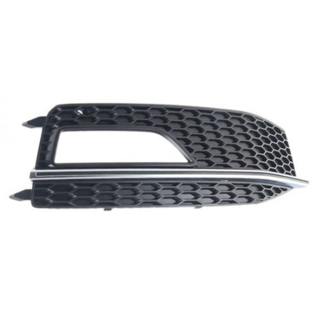 GRIGLIA PARAURTI ANT DX CROMATA INTERNO NERO AUDI A4 (8KH/8K2/8K5) 2011 2015 OEM 8K0807682P01C