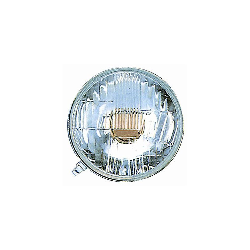 FARO FANALE PROIETTORE DX/SX CROMATO ASIMMETRICO SENZA LUCE DI E SENZA CORNICE FIAT 500 F / L / R 1965 1975 OEM 32540014