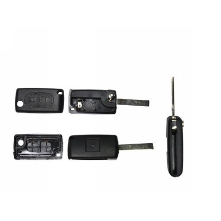 GUSCIO PER CHIAVI NERO 2 CON ALLOGGIO BATTERIA ESAGONALE HU83 CITROEN C2 (JM) 2008 2010