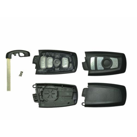 GUSCIO PER CHIAVI NERO CON TASTI ARGENTO 4 NUOVO STILE DI EMERGENZA BMW SERIES 5 (E60/E61) 2003 2010