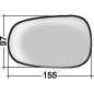 VETRO CON PIASTRA DX/SX RENAULT CLIO I (B C57/5 357) 1994 1995 OEM 7701040255