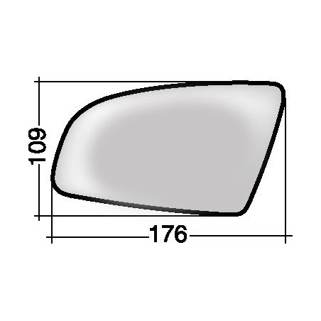 VETRO CON PIASTRA SX AUDI A3 (8P1/8PA) 2003 2008 OEM 8E0857535C