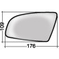VETRO CON PIASTRA SX AUDI A3 (8P1/8PA) 2003 2008 OEM 8E0857535C