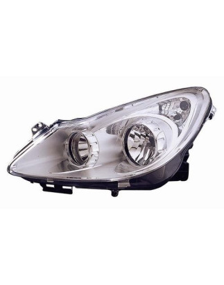 FARO FANALE PROIETTORE SX 3 H7,H1 CROMATA OPEL CORSA D (S07) 2006 2015 OEM 93189357