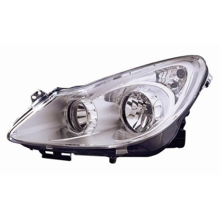 FARO FANALE PROIETTORE SX 3 H7,H1 CROMATA OPEL CORSA D (S07) 2006 2015 OEM 93189357