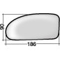 VETRO CON PIASTRA DX RETTANGOLARE FORD FOCUS (DNW/DFW) 1998 2004 OEM 1060608