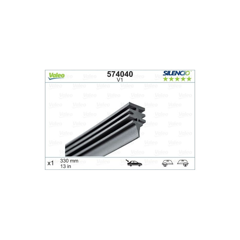 SPAZZOLA TERGI SILENCIO REFILL POST DX/SX SINGOLA 330mm CODICE BREVE: V1