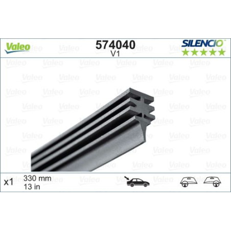 SPAZZOLA TERGI SILENCIO REFILL POST DX/SX SINGOLA 330mm CODICE BREVE: V1
