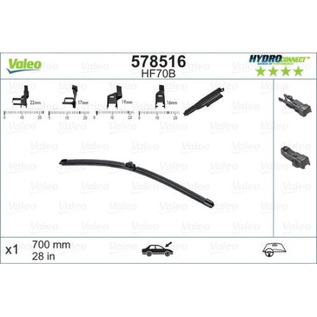 SPAZZOLA TERGI HYDROCONNECT UNI-CLICK ANT SINGOLA 700mm CODICE BREVE: HF70B