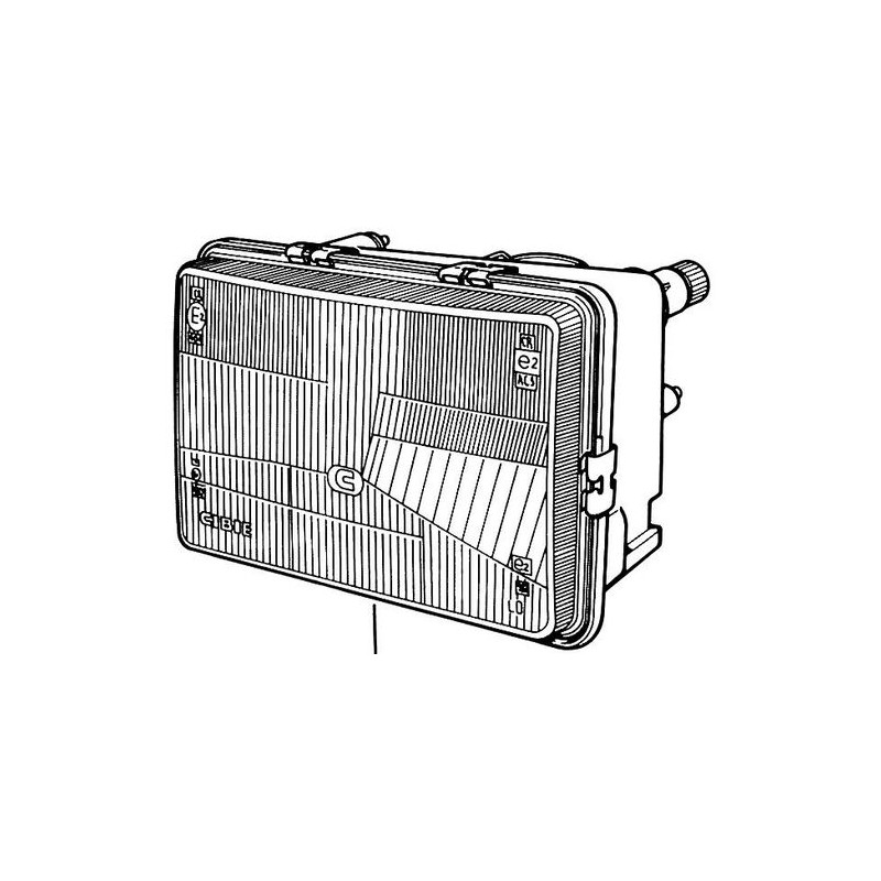 FARO FANALE PROIETTORE DX FITAM FIAT 127 1972 1987