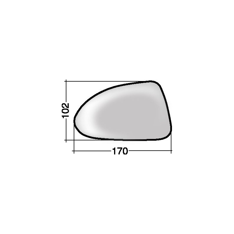 VETRO CON PIASTRA DX OPEL CORSA D (S07) 2006 2015 OEM 13187628