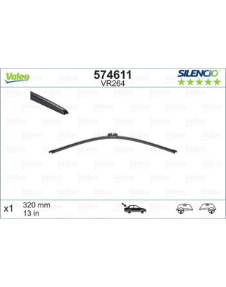 SPAZZOLA TERGI SILENCIO FLAT BLADE POST DX/SX SINGOLA 320mm CODICE BREVE: VR264