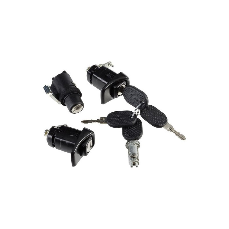 IMPARIGLIO 4 ANT/POST DX/SX 2 PORTE 1 CHIUSURA POST(COFANO) E 1 BLOCCHETTO AVVIAMENTO FIAT PANDA (141) 1986 2003 OEM 7654911