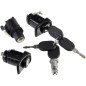 IMPARIGLIO 4 ANT/POST DX/SX 2 PORTE 1 CHIUSURA POST(COFANO) E 1 BLOCCHETTO AVVIAMENTO FIAT PANDA (141) 1986 2003 OEM 7654911