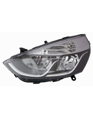 FARO FANALE PROIETTORE SX H7,H1 NERA CROMATO RENAULT CLIO IV (BH/KH) 2013 2016 OEM 260603442R