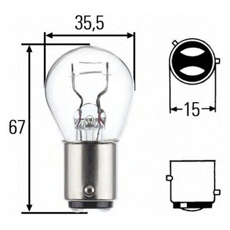 P21/4W 12V 21/4W STANDARD