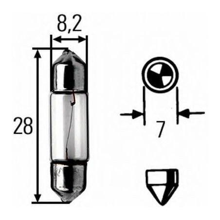 FESTOON 12V 3W STANDARD