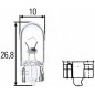LAMPADINA 24/3 ZOCCOLO VETRO