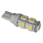 LAMPADA LED ATTACCO T10 W5W TUTTOVETRO CRUSCOTTO/DIREZIONE 9 LED COLORE BIANCO