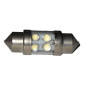 LAMPADA LED SILURO C5W 10X31 PER ILLUMINAZIONE TARGA/INTERNI/CRUSCOTTO CON 4 LED COLORE BIANCO