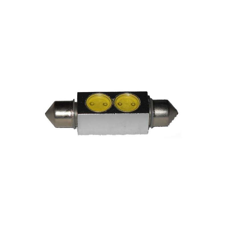 LAMPADA LED SILURO C5W 10X42 PER ILLUMINAZIONE TARGA/INTERNI/CRUSCOTTO CON 2 LED COLORE BIANCO
