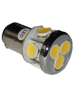 LAMPADA LED ATTACCO BA15S P21W/R5W PER INDICATORE DIREZIONE/POSIZIONAMENTO 18 LED COLORE BIANCO