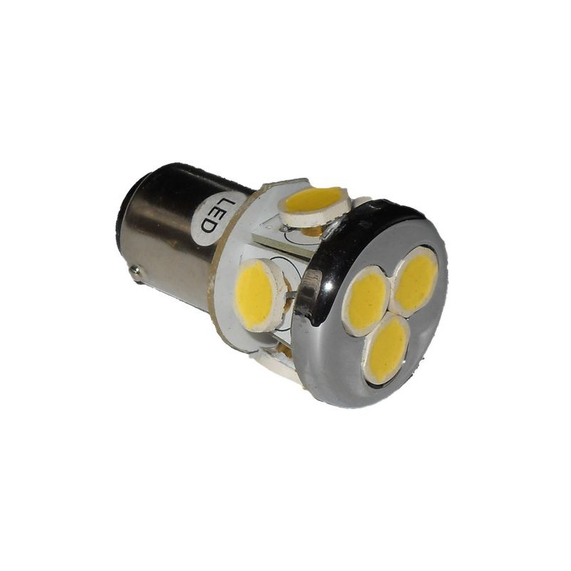 LAMPADA LED ATTACCO BA15S P21W/R5W PER INDICATORE DIREZIONE/POSIZIONAMENTO 18 LED COLORE BIANCO