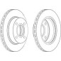 DISCO FRENO ANT FORD FIESTA / ESCORT / ORION04.94 -  