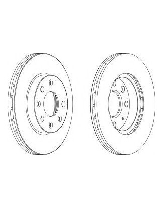 DISCO FRENO ANT OPEL CORSAC1.0 (ABS) / 1.2 (ABS) / 1.7TURBODIESEL (NONABS)00 -