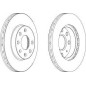 DISCO FRENO ANT OPEL CORSAC1.0 (ABS) / 1.2 (ABS) / 1.7TURBODIESEL (NONABS)00 -  
