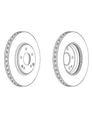 DISCO FRENO ANT MERCEDES C CLASS (W, T, C203)FROMC240ON00 -