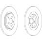 DISCO FRENO POST CITROEN C8, PEUGEOT 807, FIAT ULYSSE (II), LANCIA PHEDRA