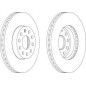 DISCO FRENO ANT AUDI A3, SEAT ALTEA - TOLEDO, SKODA OCTAVIA(II), VW GOLF (5) - TOURAN (PR:1ZE)