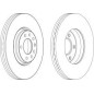 DISCO FRENO ANT OPEL ASTRAIII, SAAB 9 - 5