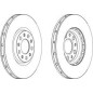 DISCO FRENO ANT ALFA ROMEO 159 - BRERA - SPIDER