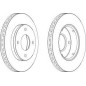 DISCO FRENO ANT SMART FORFOUR, MITSUBISHI COLT VI