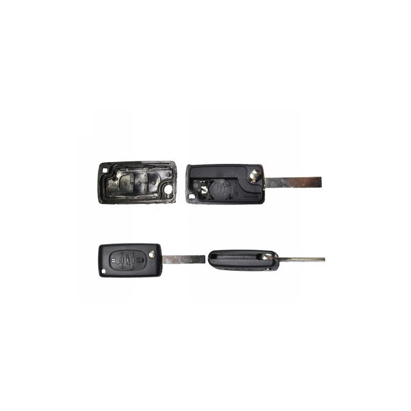 GUSCIO PER CHIAVI NERO 3 CON ALLOGGIO BATTERIA ESAGONALE HU83 CITROEN C2 (JM) 2008 2010