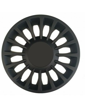 COPRICERCHIO 15" NERA NERO CON COVER E FREGIO IN RILIEVO