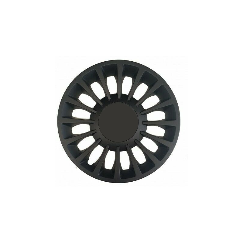 COPRICERCHIO 15" NERA NERO CON COVER E FREGIO IN RILIEVO
